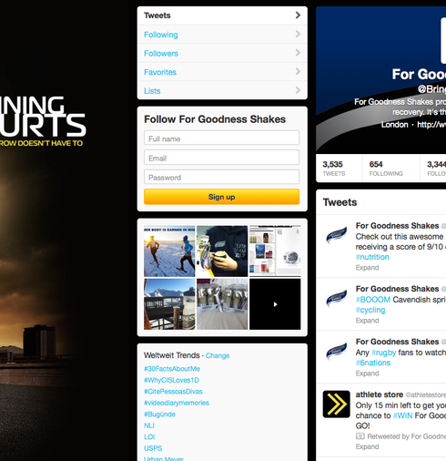 For Goodness Shakes—brand consistency across the social sphere